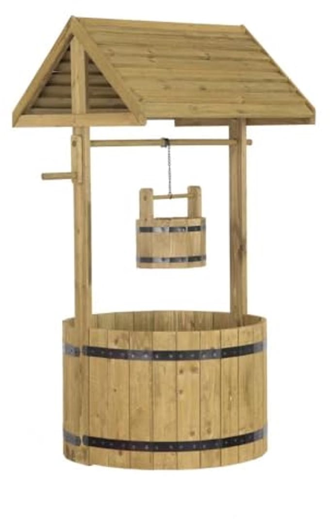 Decoratieve Waterput - Tuindecoratie - Tuin Aankleden - Houten Constructie - 73 cm - Natuurlijk
