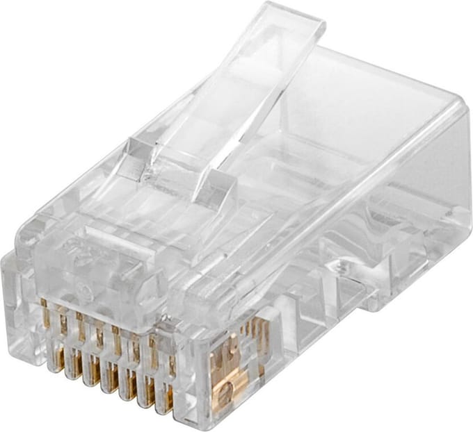 Goobay RJ45-stekker, CAT 5e UTP niet afgeschermd, voor ronde kabel