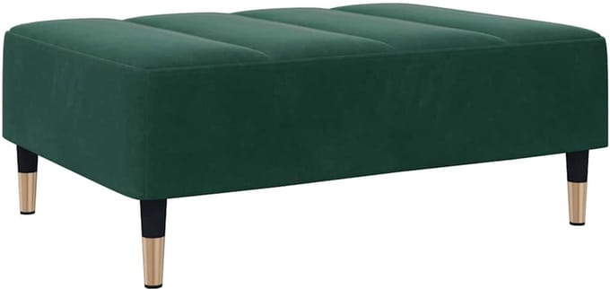 vidaXL - Voetenbank - 77x55x31 - cm - fluweel - donkergroen