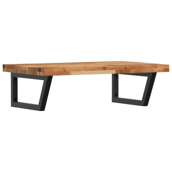 vidaXL - Badkamer - wandschap - staal - en - massief - acaciahout