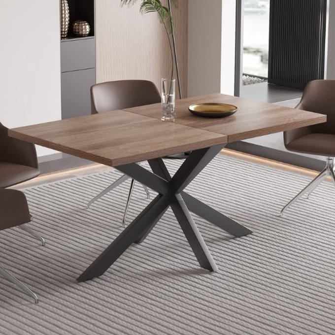 Uitschuifbare tafel 'Kos' 160-200 cm Donkerbruin