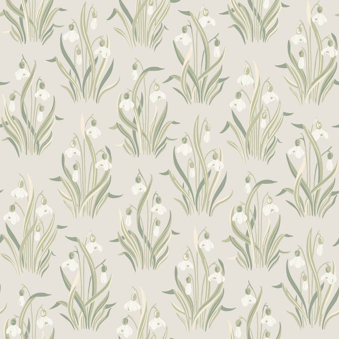 Boråstapeter Vliesbehang 4835 - New Heritage - Botanisch Beige - 53cm x 10.05m