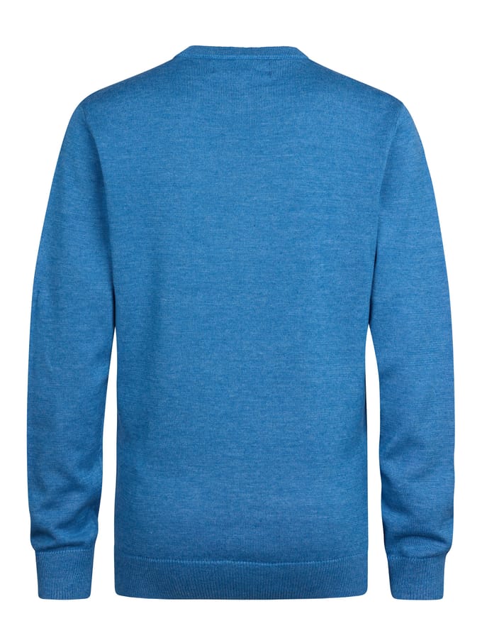 Petrol Industries - Jongens Gebreide Basic Trui Absaroka - Blauw - Maat 104