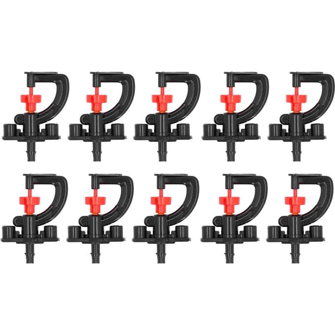 10 Pièces Buse de Pulvérisation à Réfraction Type G Micro Buse Rotative Arroseur d'Arrosage pour Serre black