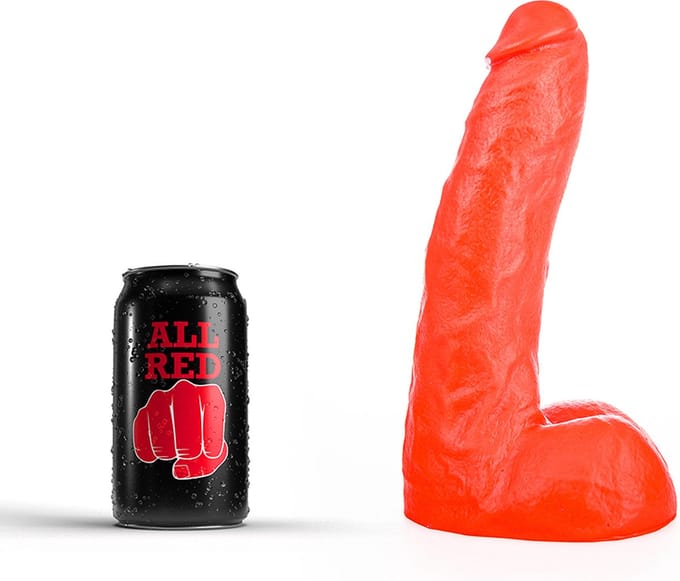 All Red Klassieke Dildo 22 x 5,4 cm - rood