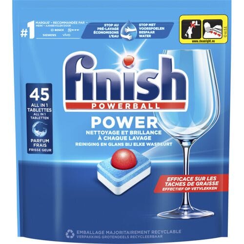 Finish Power All in 1 Regular Vaatwastabletten - 45 Stuks