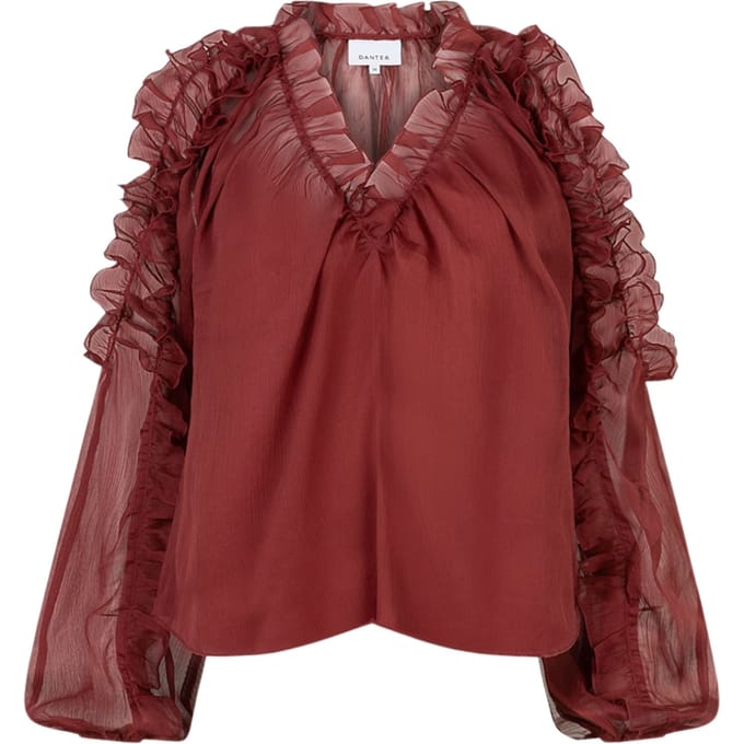 Dante 6 Harmony Boho Chiffon Top Tops Bordeaux 261332