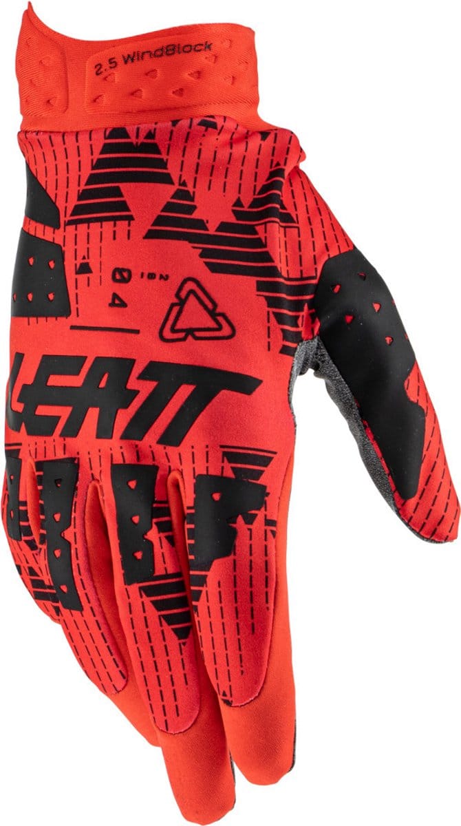 Leatt Moto 2.5 WindBlock Burn Rood Motorcross Handschoenen - Handschoen