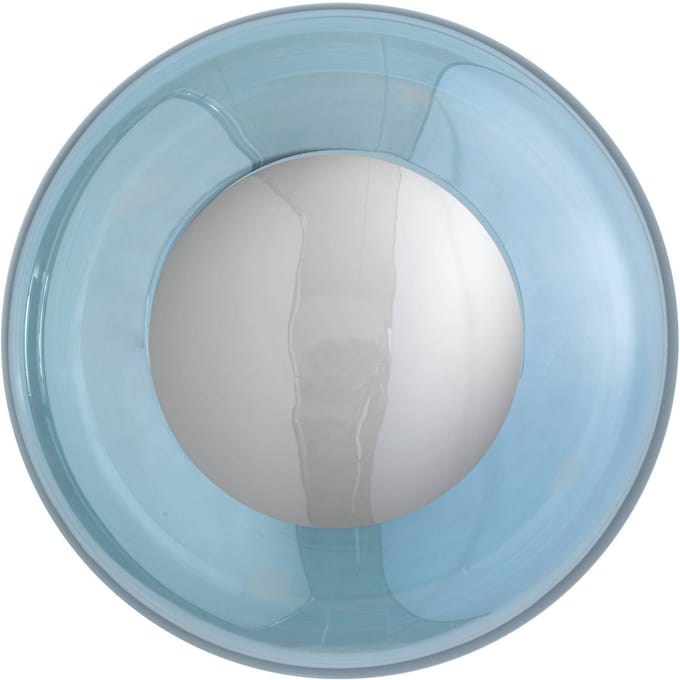 EBB & FLOW wandlamp Horizon Surface, blauw, glas, Ø 21 cm