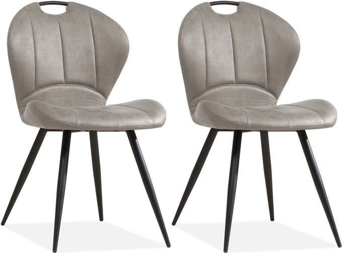 Eetkamerstoel Miracle - Pebble (set van 2 stuks)