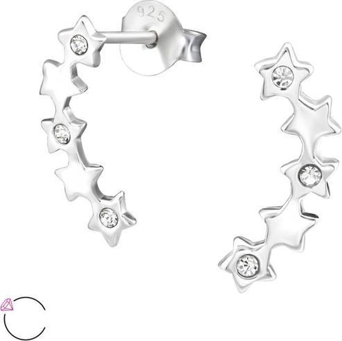Montebello Oorbellen Aoki - 925 Silver E-Coating - Swarovski - Ster - 3x14mm