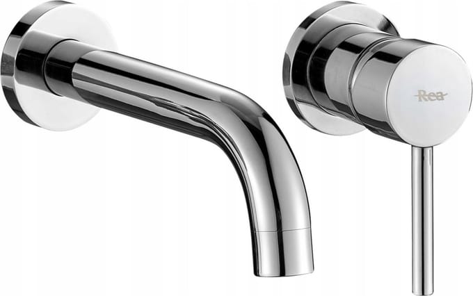 Rea Lungo Chrom + Box - Inbouw Wastafelkraan - Chroom