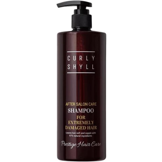[CURLYSHYLL] Shampooing Soin Après-Salon Pour Cheveux Extrêmement Abîmés 500g black