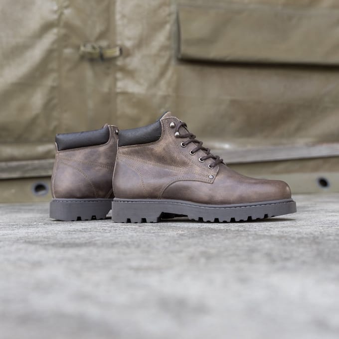 Nordland mach veterboots heren dark taupe waxed leer