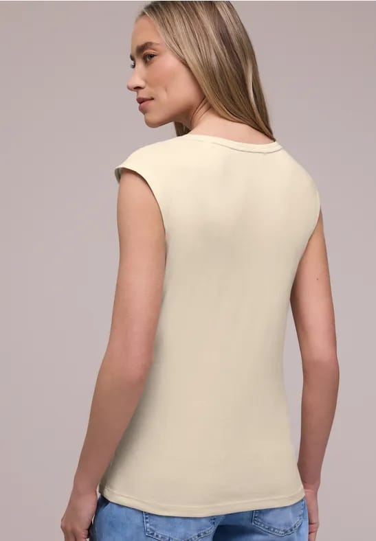 Shirt met knoopdetail