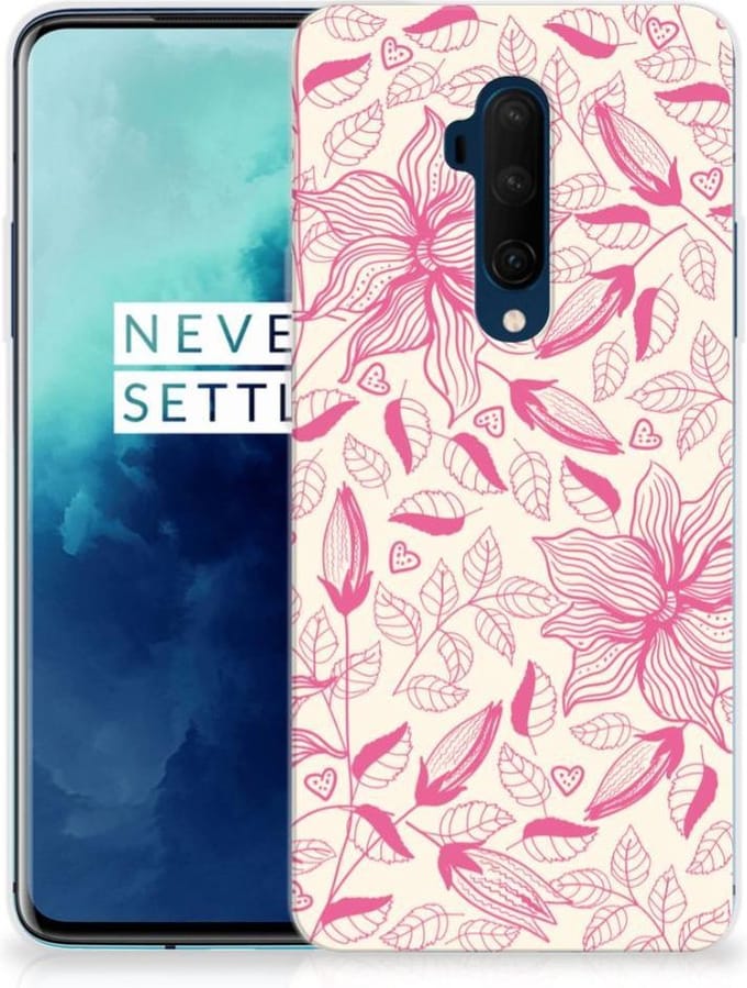 OnePlus 7T Pro TPU Case Pink Flowers