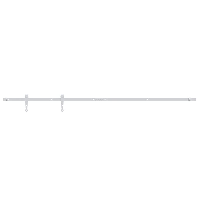 vidaXL - Ophangset - voor - minischuifdeur - 183 - cm - koolstofstaal - wit
