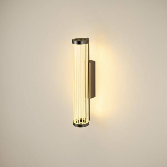 SLV LED wandlamp Quimera, bronskleurig, hoogte 41 cm, CCT