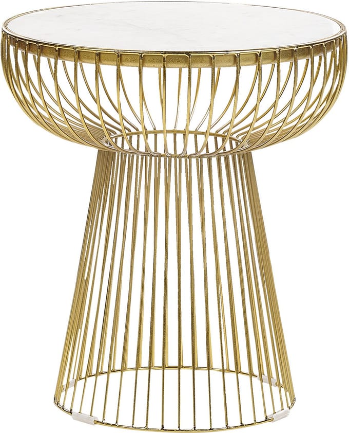 CHEYNES - Bijzettafel - Wit - Marmer