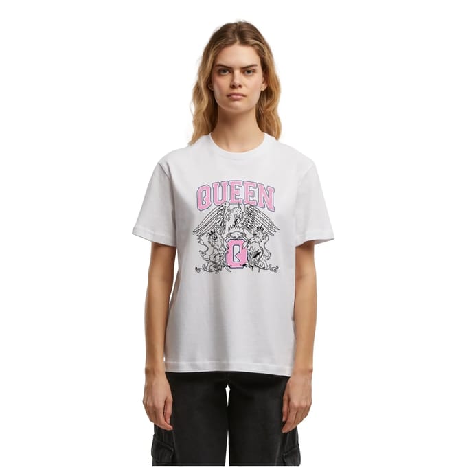 T-shirt dames Merchcode Queen Crest College