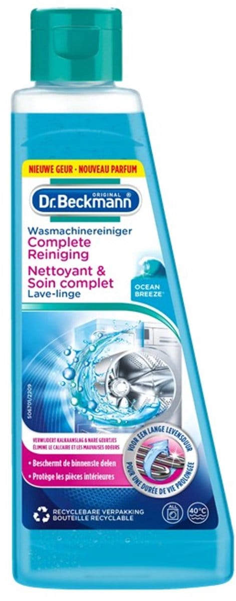 Dr. Beckmann Wasmachine Reiniger - Complete verzorging - 250ml - Voor een lange levensduur - Ocean Breeze