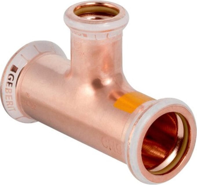 Geberit Mapress Koper Gas Fitting met 3 aansluitingen - 34536