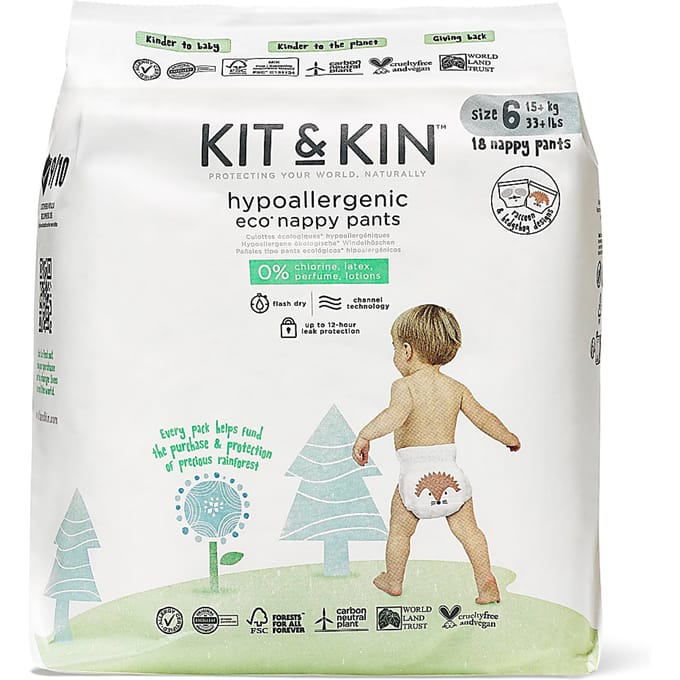 Kit & Kin Luierbroekjes - Maat 6 XL 18 stuks