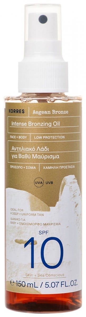 Korres Aegean Bronze Intense Bruiningsolie SPF10 150 ml