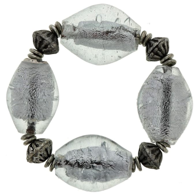 Behave - elastische armband met glaskralen - moderne basic look