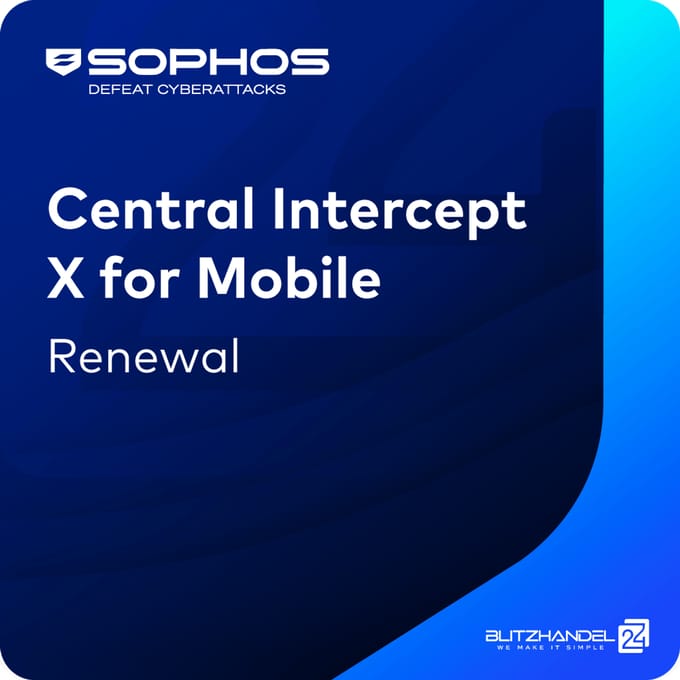 SOPHOS Central Intercept X for Mobile - Renewal 1 Jaar 1 - 9 Gebruiker(s) Bedrijf