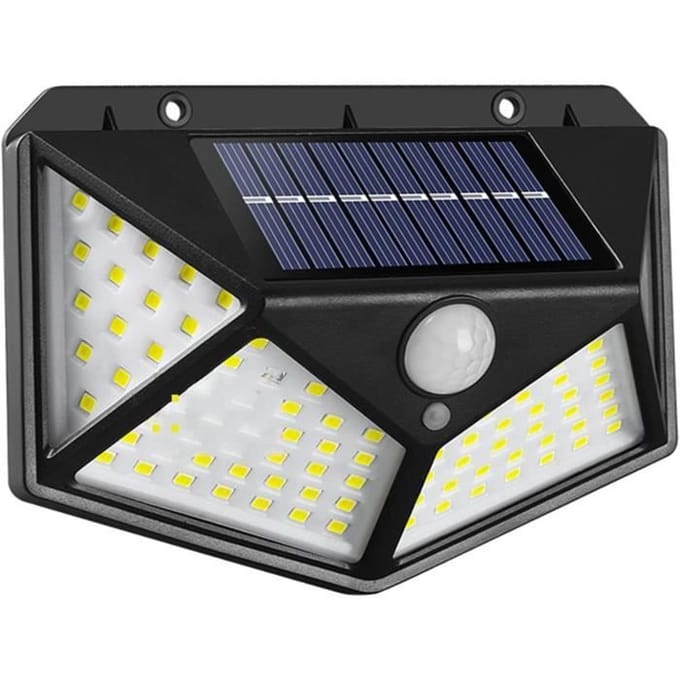 Lampes Solaires D'Extérieur - 100 LED - Détecteur de Mouvement - 3 Modes - Grand Angle 270° - IP65