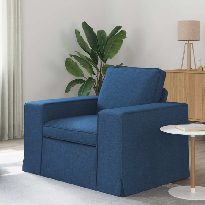 vidaXL - Bank - Blauw - 103 - x - 80 - x - 82 - cm - Stof