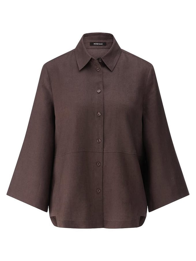 Blouse Van Peter Hahn bruin
