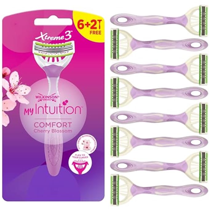 Comfortabele Dames Scheermesjes 6+2-pack met Flexibele Bladen