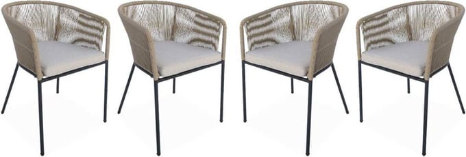 sweeek - Tuinstoelen, santos, set van 4