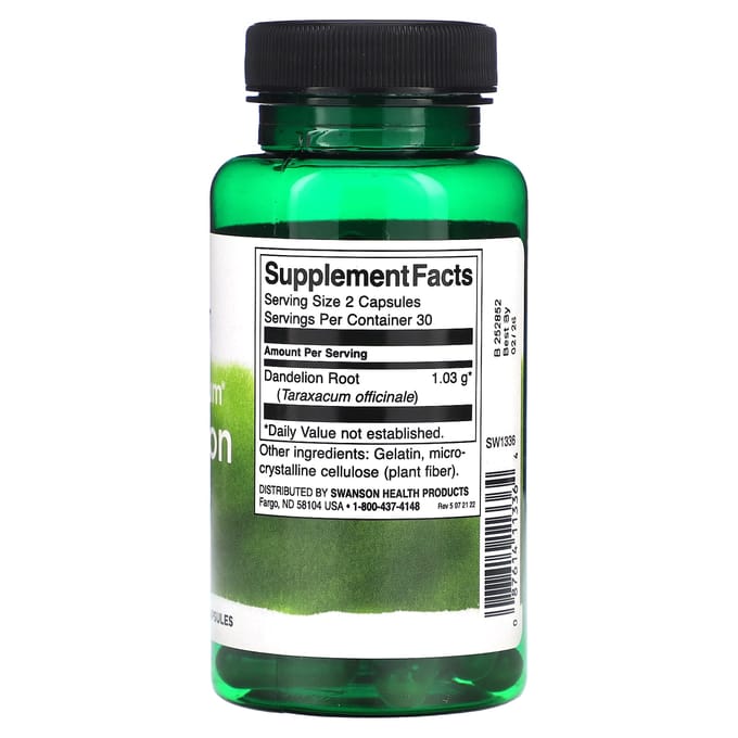 Volledig Spectrum Paardenbloemwortel, 515 mg, 60 capsules