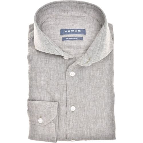Ledûb Overhemd Casual Linen Blend Groen / male
