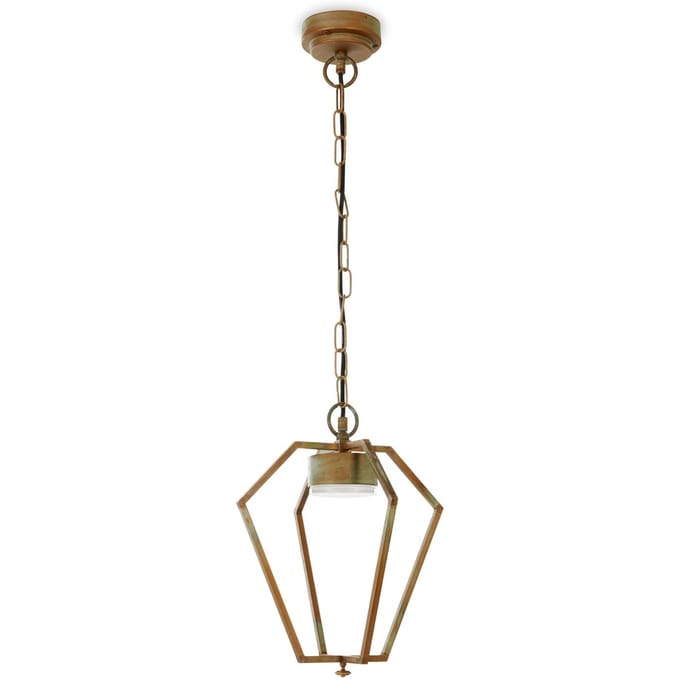 Moretti Luce LED buiten-hanglamp Gemstone 3452 messing/opaal