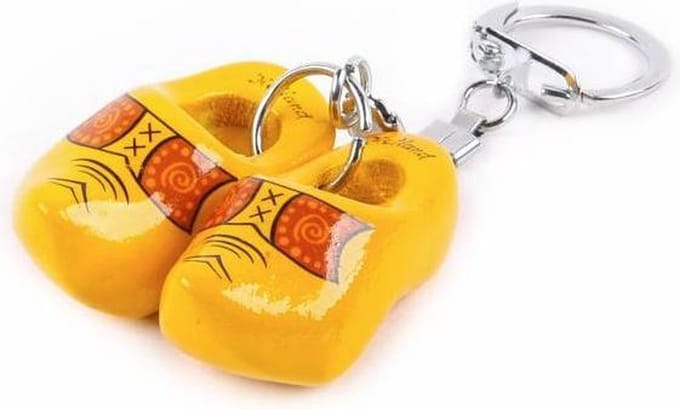 Sleutelhanger Klomp Dubbel Holland Boerengeel 4 Cm - Souvenir