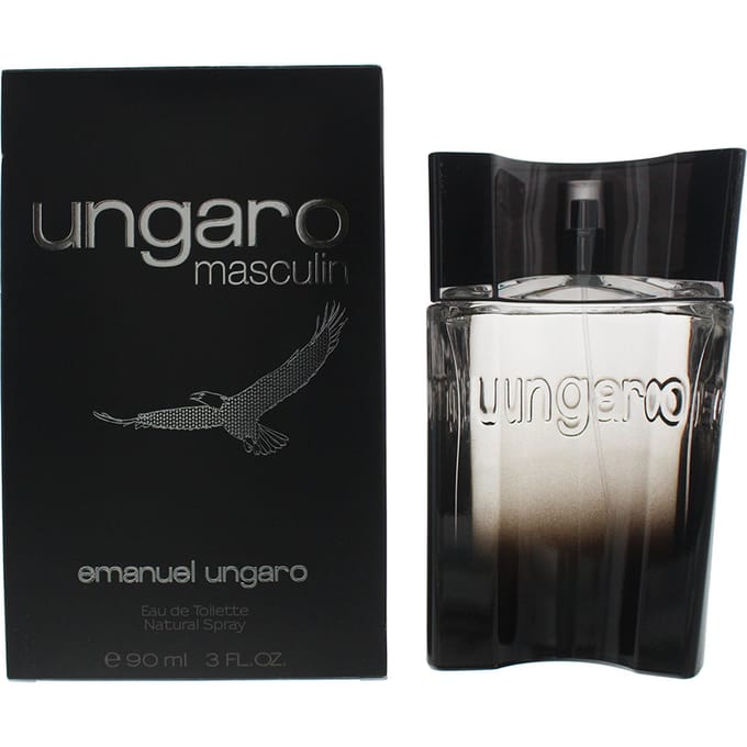 Eau de Toilette - Ungaro - Homme - 90 ml - Noten van basilicum en tabak - Houtachtig parfum