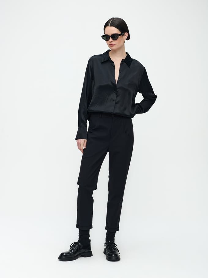 Sofi Viscose Blouse | Black - Black / M