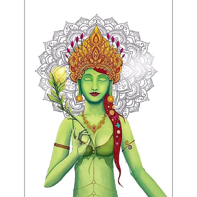 Notitieblokje Groene Tara - 12,5 x 9,5 cm