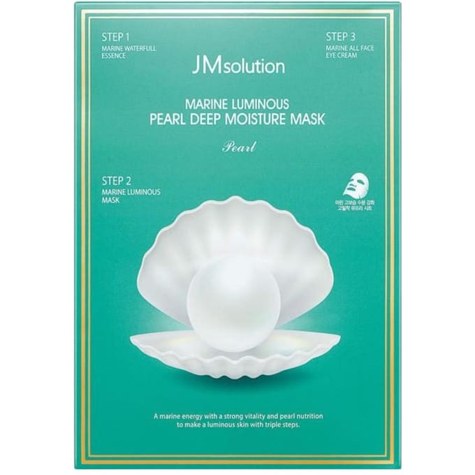 JMsolution Masque Hydratant Perle Lumineuse Marine Set Plus, Éclat & Hydratation Profonde, 30ml x 10 Feuilles blue