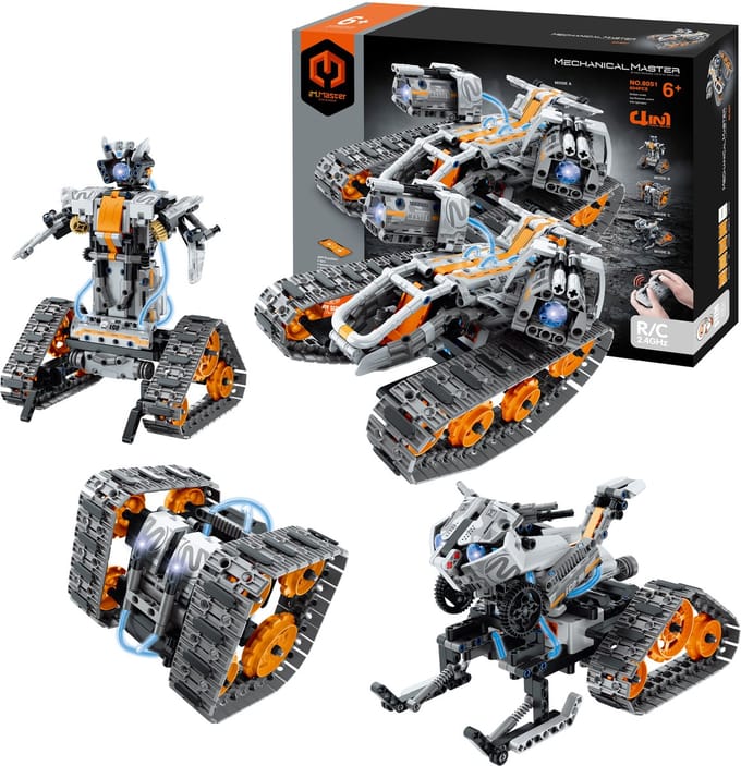 iM.Master - 4 in 1 R/C Robotmodellen - Robot/Tank/Auto/Motor Constructiespeelset - Op afstand bestuurbaar - App programmeerbaar