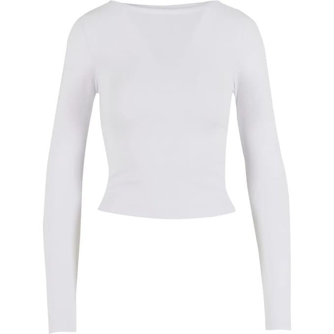 Dames-T-shirt met lange mouwen Urban Classics Ruffled Super Slim