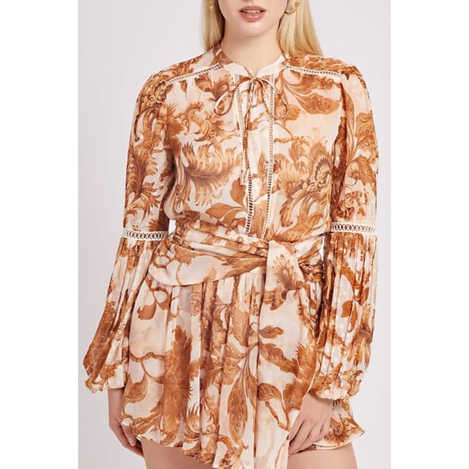 GUESS  Eco Ls Josette Top Porcelain Floral Pri Taglia: S | Magliette intime Outlet | Donna
