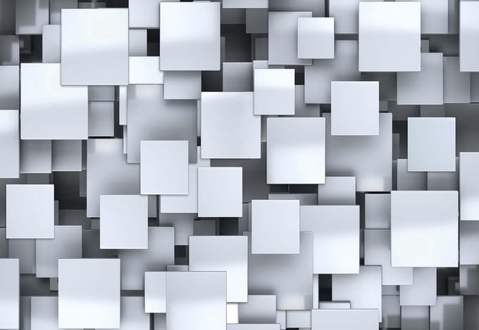 Fotobehang Abstract Squares Modern | XL - 208cm x 146cm | 130g/m2 Vlies