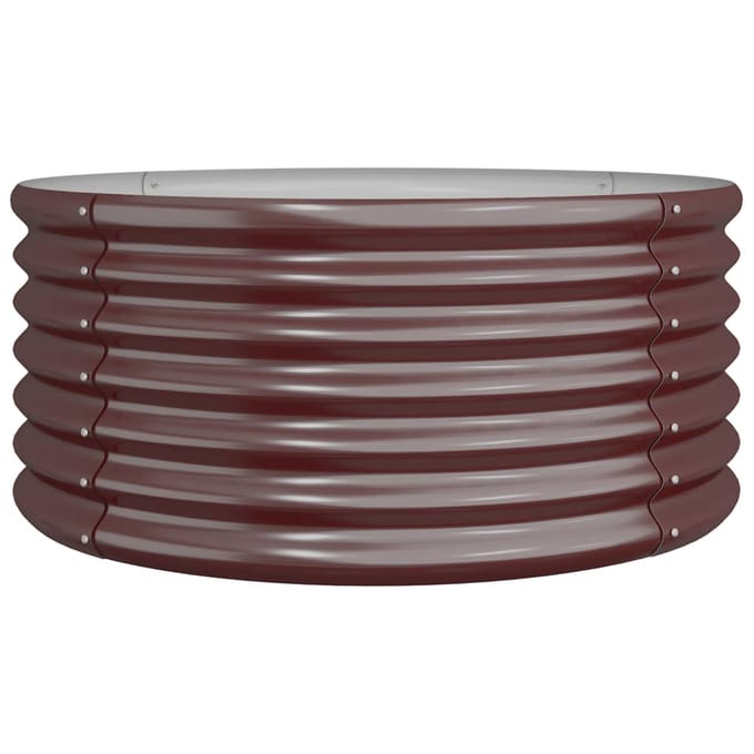 vidaXL - Plantenbak - 80x80x36 - cm - gegalvaniseerd - staal - bruin