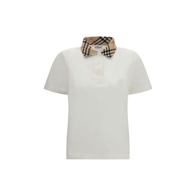 Burberry Witte Katoenen Poloshirt