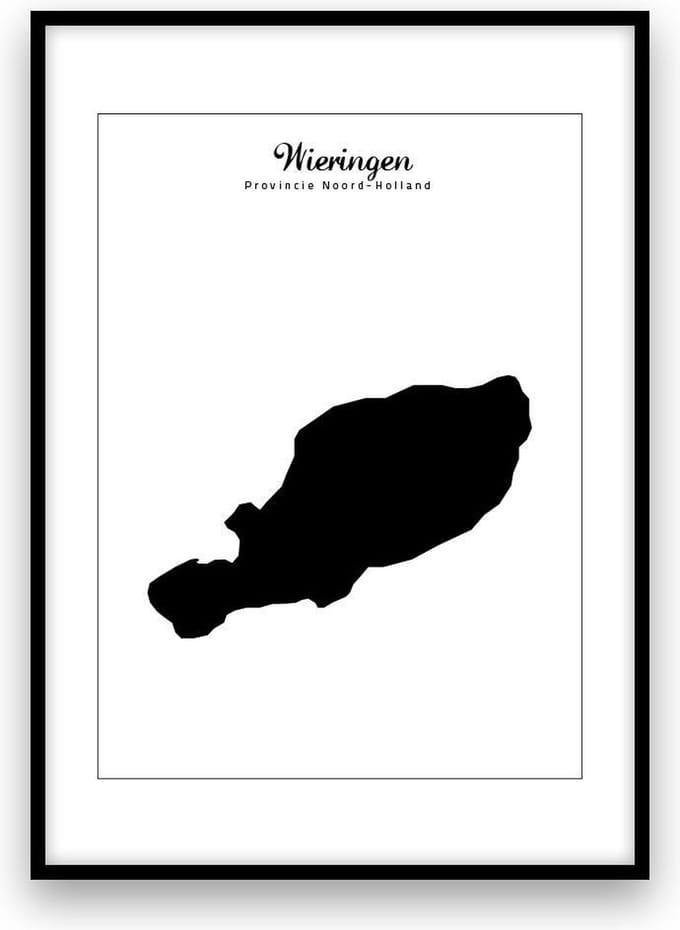 Wieringen eilandposter - Zwart-wit